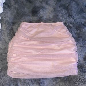 pink mini skirt